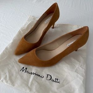 MASSIMO DUTTI suede leather heels